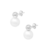 BohoMoon Stainless Steel Ontario Pearl Stud Earrings