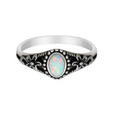 Bohomoon Stainless Steel Petal Opal Ring