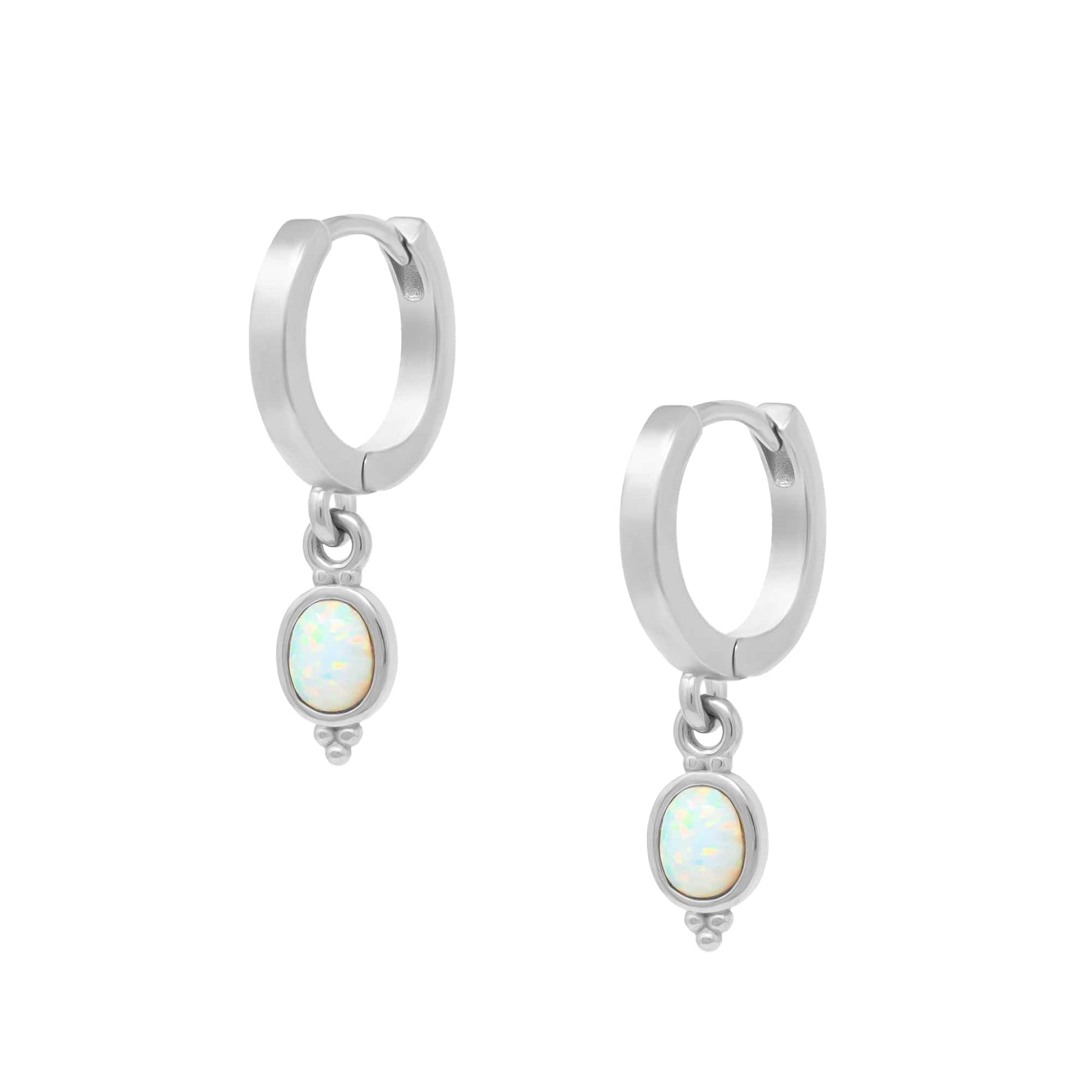 Bohomoon Stainless Steel Provence Opal Hoop Earrings