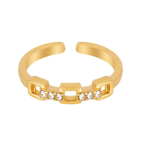 BohoMoon Stainless Steel Raina Midi Ring Gold