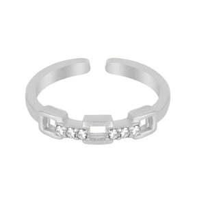 BohoMoon Stainless Steel Raina Midi Ring Silver