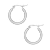 BOHOMOON Stainless Steel Reckless Hoop Earrings Silver