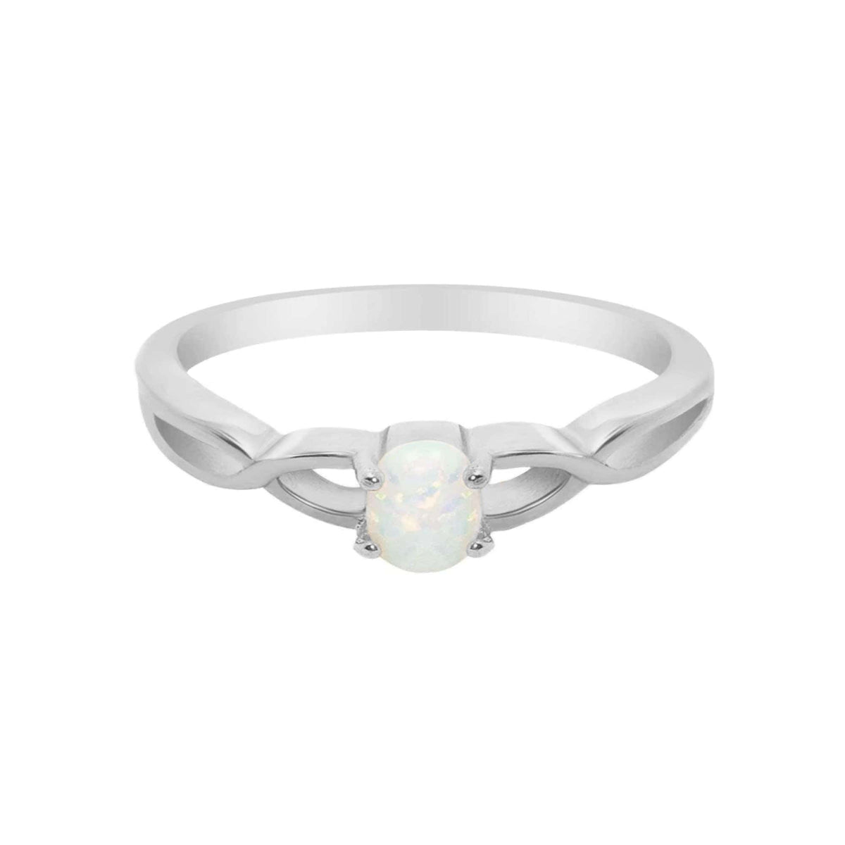 BohoMoon Stainless Steel Rita Opal Ring Silver / US 5 / UK J / EUR 49 (x small)