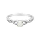 BohoMoon Stainless Steel Rita Opal Ring Silver / US 5 / UK J / EUR 49 (x small)