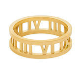 BohoMoon Stainless Steel Roman Ring Gold / US 6 / UK L / EUR 51 (small)