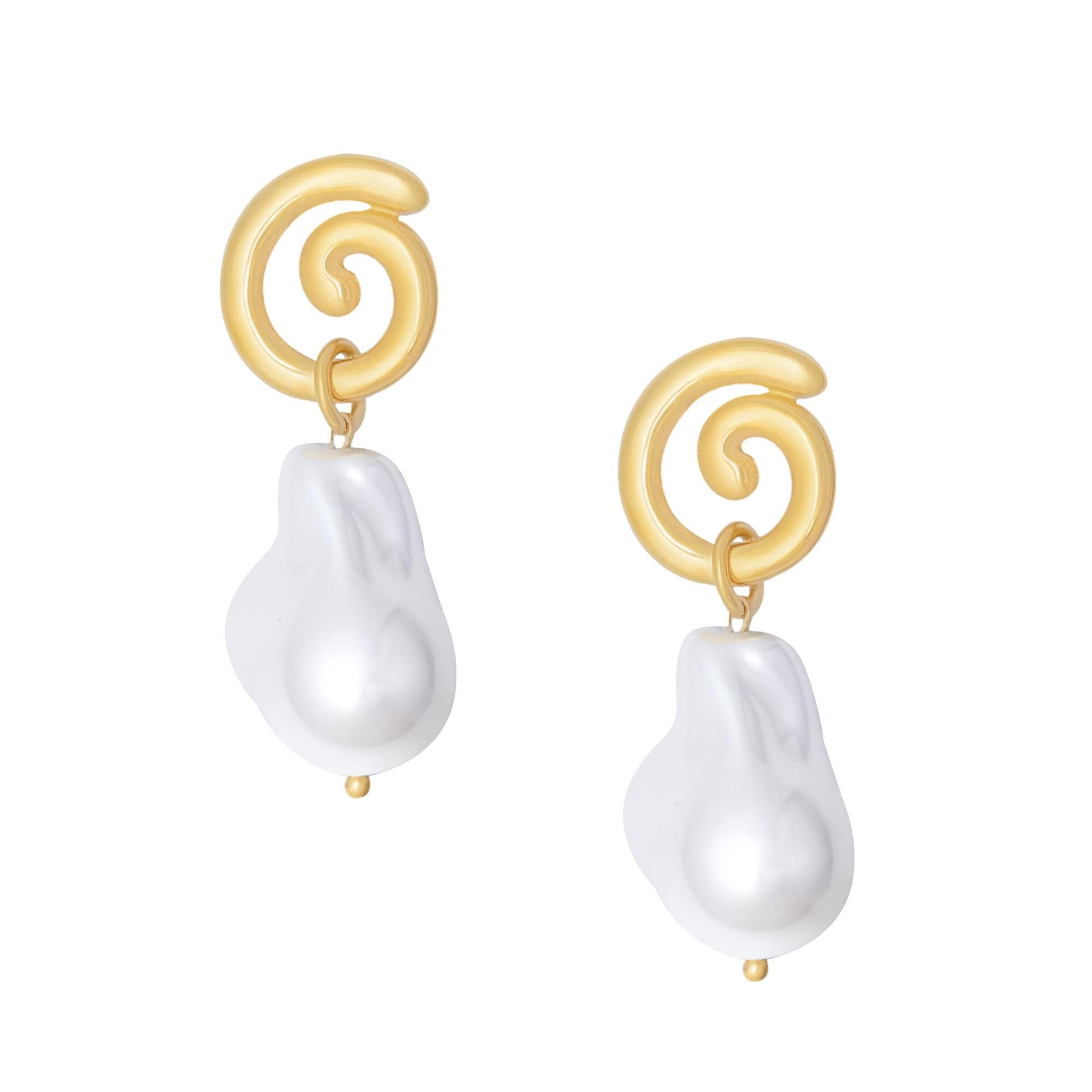 Bohomoon Stainless Steel Sandy Pearl Stud Earrings