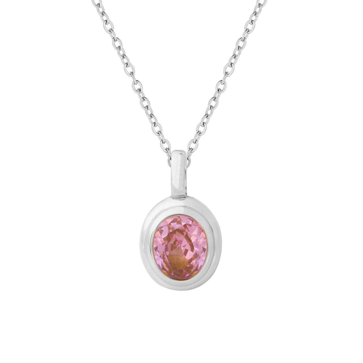 BohoMoon Stainless Steel Sawyer Necklace Silver / Pink