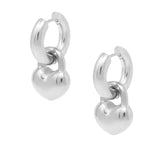 BohoMoon Stainless Steel Smitten Hoop Earrings Silver