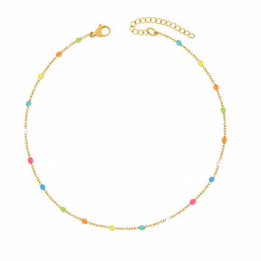 BohoMoon Stainless Steel Soda Anklet Gold / Multi