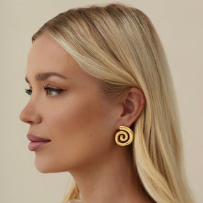 Bohomoon Stainless Steel Spiral Stud Earrings