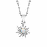 BohoMoon Stainless Steel Sunbeam Opal Necklace