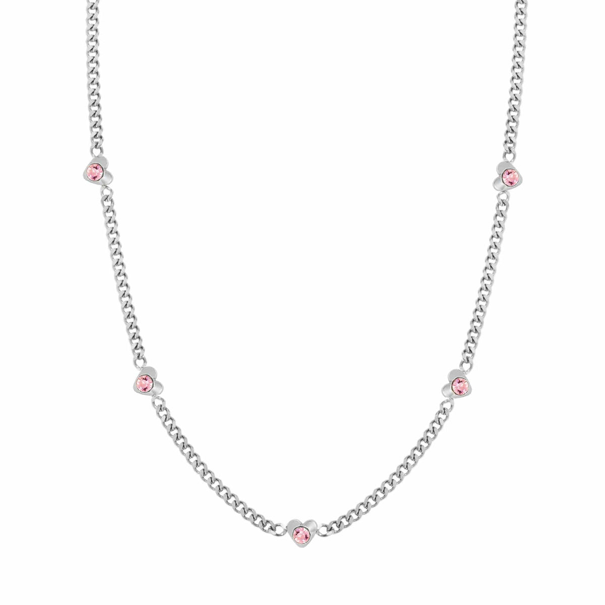 BohoMoon Stainless Steel Sweetheart Necklace Silver