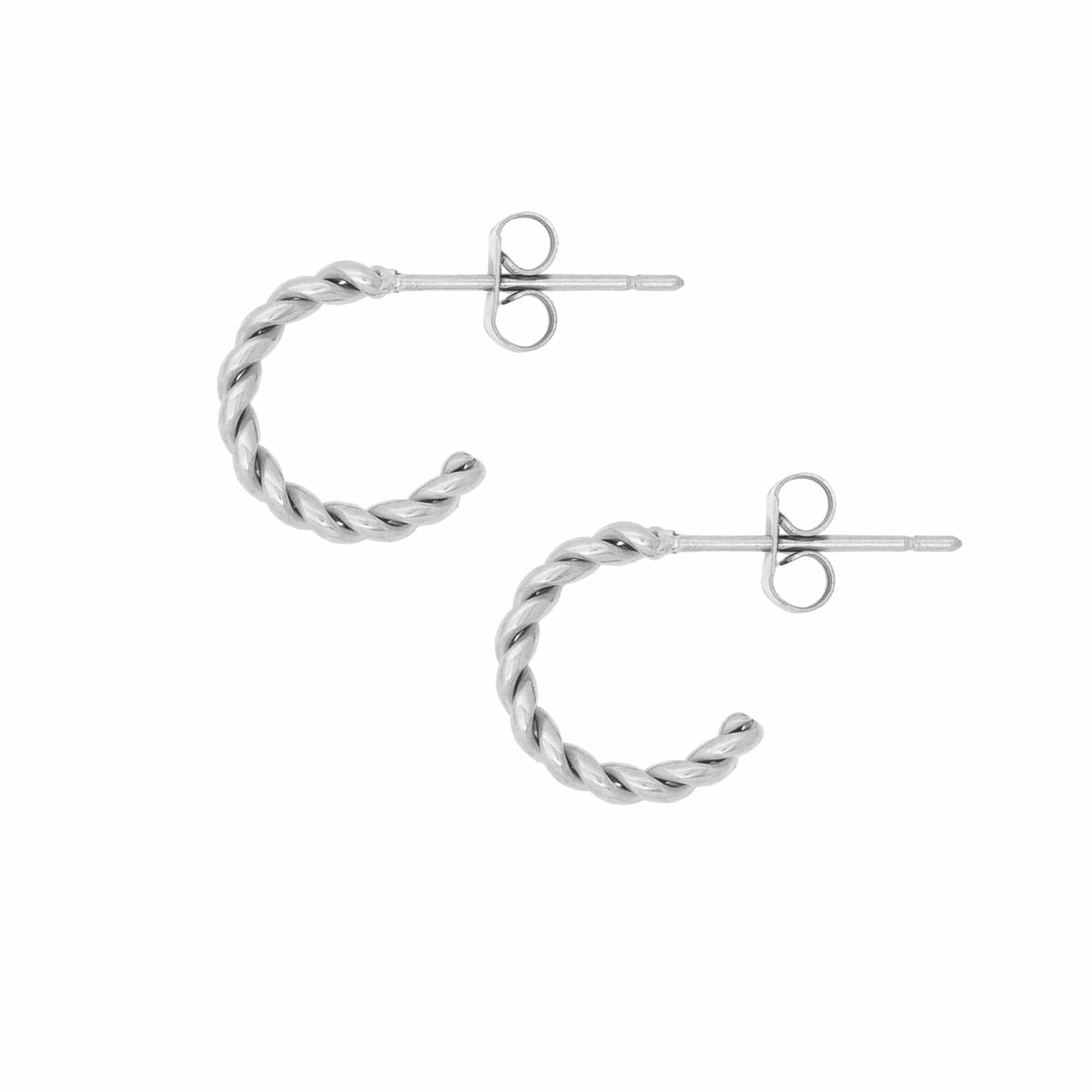 BOHOMOON Stainless Steel Tahiti Hoop Earrings Silver