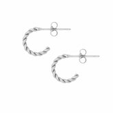 BOHOMOON Stainless Steel Tahiti Hoop Earrings Silver