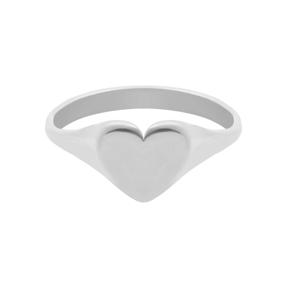 BohoMoon Stainless Steel Te Amo Signet Ring Silver / US 4 / UK H / EUR 46 / (xxsmall)