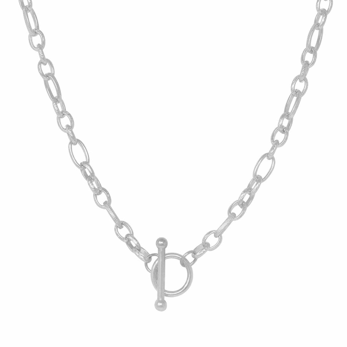 BohoMoon Stainless Steel Teresa Tbar Choker Necklace Silver