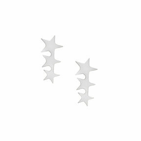 Bohomoon Stainless Steel Triple Star Stud Earrings