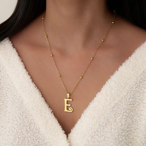 Bohomoon Stainless Steel Trivia Initial Necklace