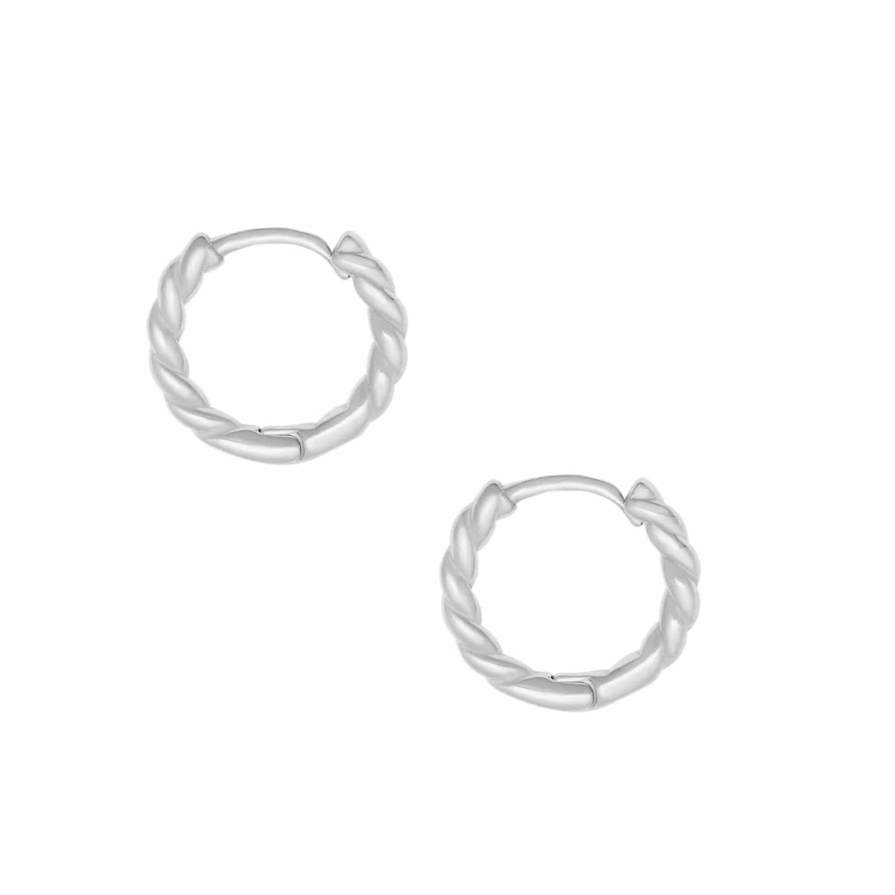 Bohomoon Stainless Steel Twisted Hoop Earrings