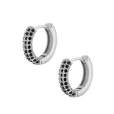 BohoMoon Stainless Steel Yasmine Hoop Earrings Silver