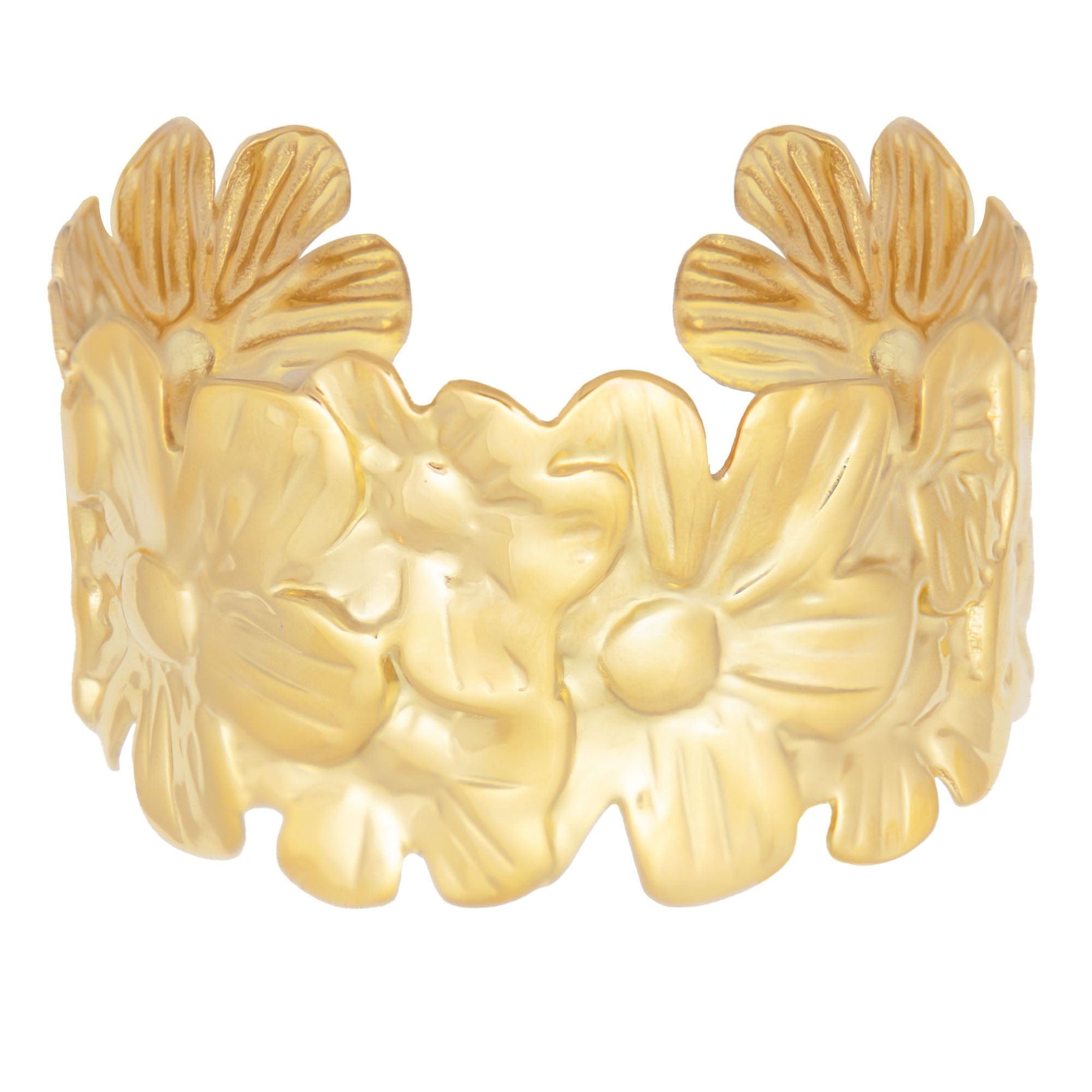 Bohomoon Stainless Steel Sunflower Cuff Bracelet