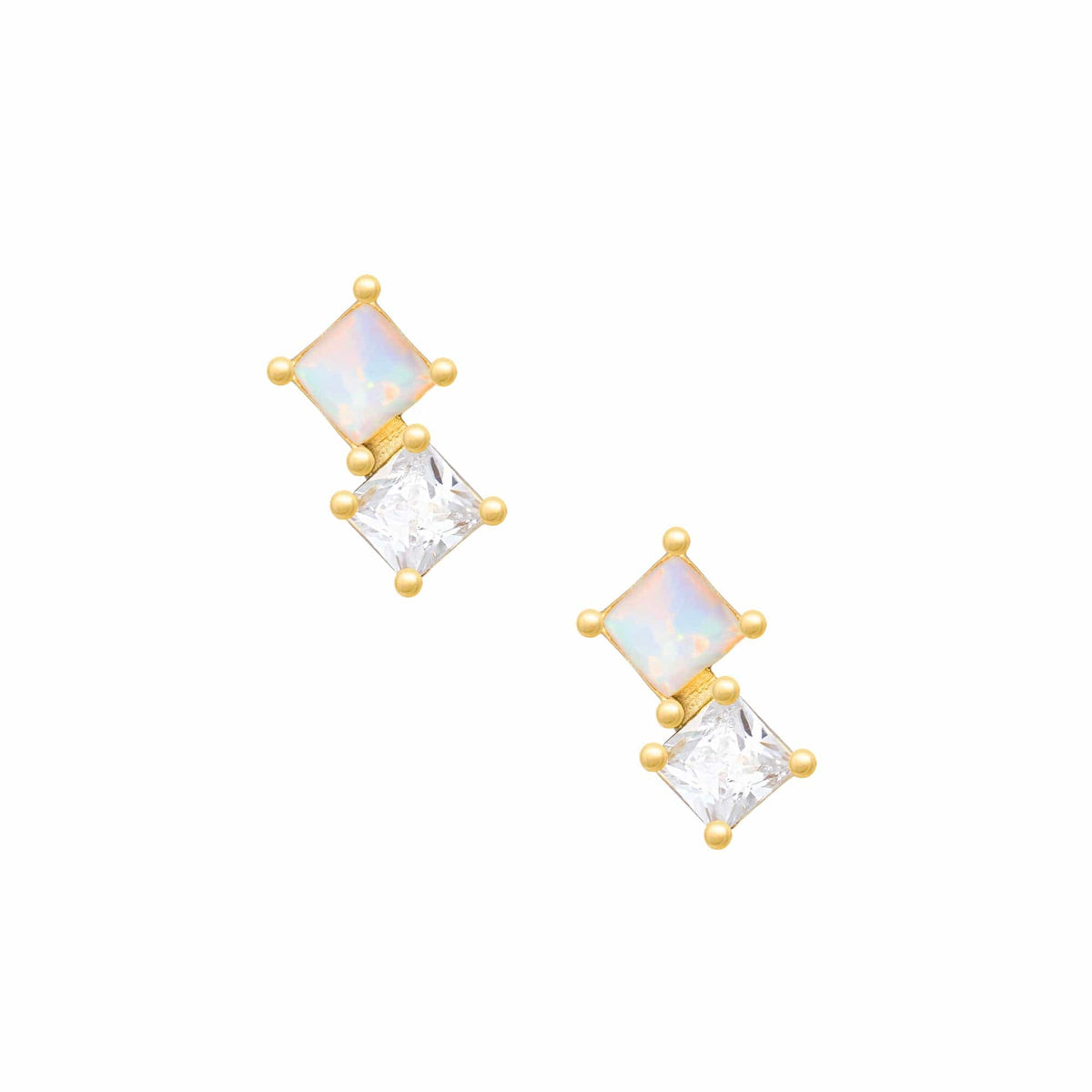 Bohomoon Stainless Steel Georgina Opal Stud Earrings