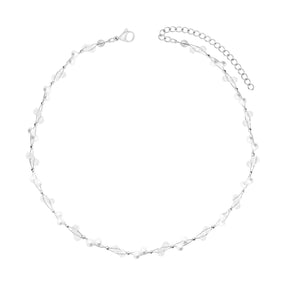 Bohomoon Stainless Steel Gardenia Pearl Choker / Necklace